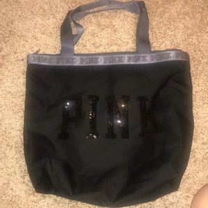 Black pink tote